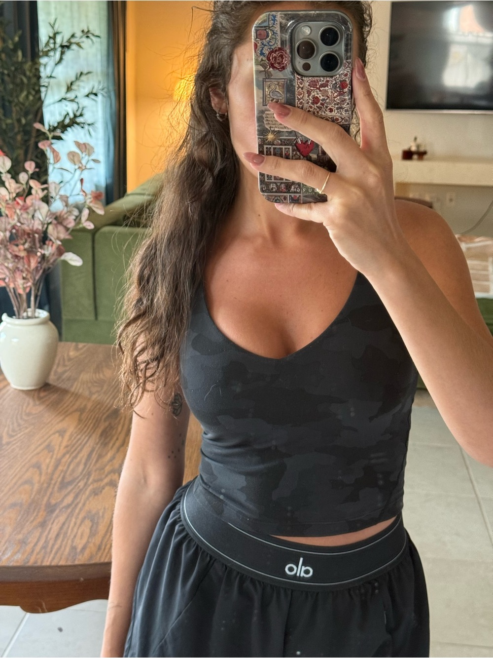 Lululemon Black Camo V-Neck Align Tank